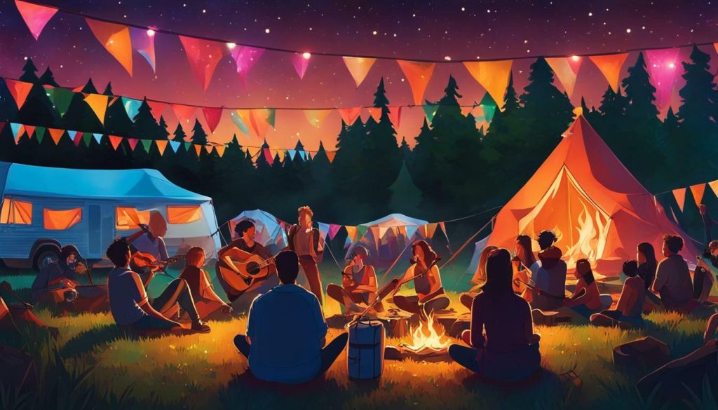 camping festival musique